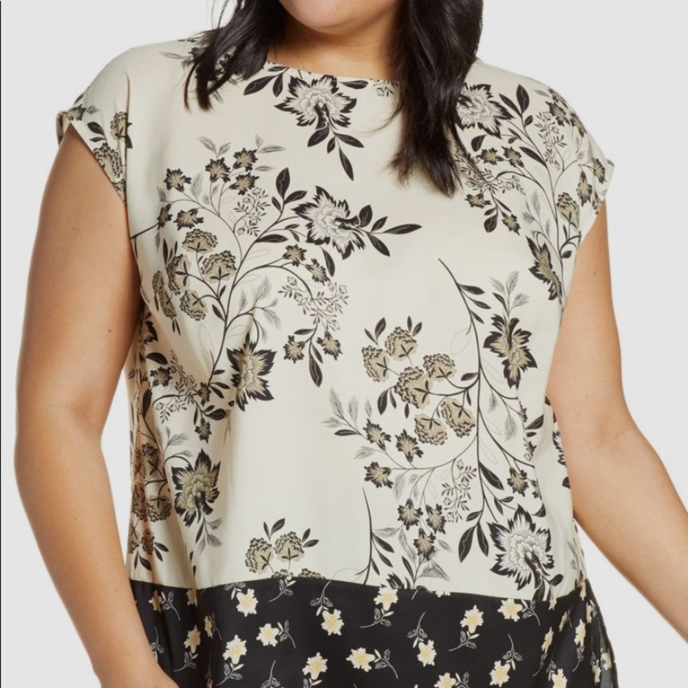 NEW Vince Camuto Floral Blouse